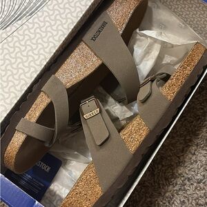 Birkenstock Taupe Strappy Sandals worn once for a couple of hours